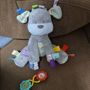 Bright Starts Taggie Dog And Rattle